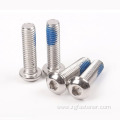 Stainless steel screw with nylon patch thread locking screw with nylon patch